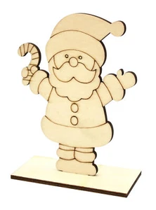 Wooden Santa Claus to put and color 11.2 x 15.5 x 5 cm - Picture 1 of 1