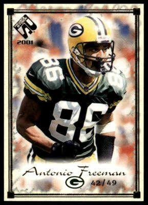 Pacific Private Stock #37 2001 Antonio Freeman marco dorado #/49 Foto 1 de 2
