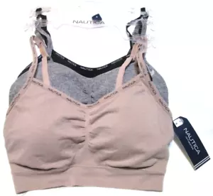 Sujetadores Nautica Intimates Super Soft PULLOVER 3 Pk-TALLA S-NWT-RET 54.0-TAUPE/GRIS/BLA - Imagen 1 de 10