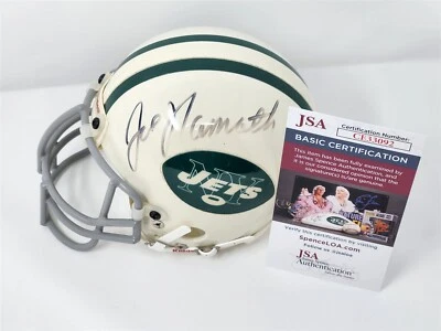 JOE NAMATH signed JETS mini helmet JSA COA - Image 1 of 3