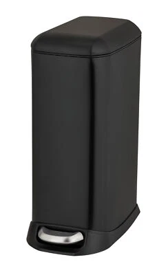 WENKO Treteimer Mod. Design 12 L, Easy-Close, Schwarz, mit herausnehmbarem Einsa - Bild 1 von 4