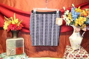 Rachel Roy Women Black Gray Mini Skirt Size Small sheath pencil Favorite Things - Picture 1 of 7