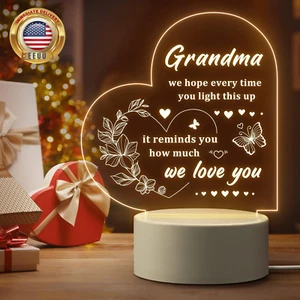 Gifts for Grandma, Grandma Gifts - Engraved Night Light, Grandma Birthday Gifts, - Picture 1 of 8