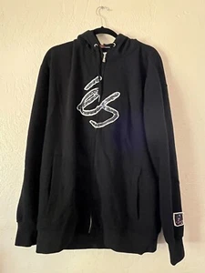 ES skateboard hoodie Zipup black vintage Y2K XL - Picture 1 of 6