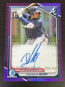Bowman 2024 cromo Douglas Glod 30/250 verdadero púrpura 1er auto ¡CPA-DG! SC-563 - Imagen 1 de 2