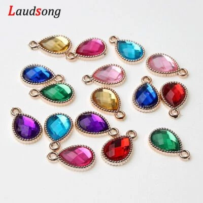 Taladro de plástico corazón colgante hágalo usted mismo pulseras collar fabricación de joyas 50 piezas Foto 1 de 4