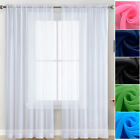 2/1 Panels Sheer Curtains Rod Pocket Window Sheer Voile Curtain Bedroom 3 Sizes!