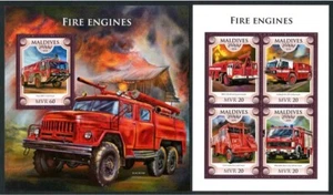 Maldives 2018 - Firefighters /Fire Engine / Les Camions de Pompier  MNH** SN. - Picture 1 of 1