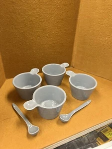 Temp-tations Woodland Set of 4 Petite Serving Bowls w/ 2 Spoons in Gray - Picture 1 of 6