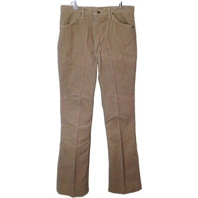 Pantalones de pana vintage años 70-80 Wrangler hechos en Estados Unidos para mujer-32x30 Western Bootcut tostado Foto 1 de 4