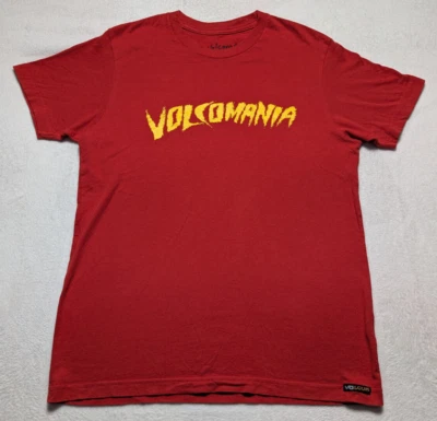 Volcomania T-Shirt Medium Red Hulkamania Wrestling Parody Slim Fit USA Volcom - Image 1 of 4