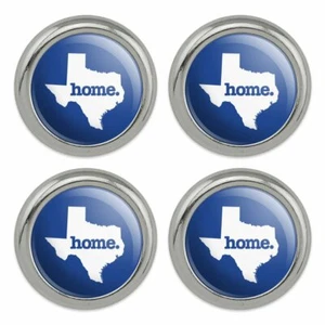 Texas TX Home State Navy Blue Licensed Metal Craft Sewing Buttons - Set of 4 - Picture 1 of 4