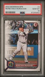 2022 Bowman NPB Munetaka Murakami PSA 10 GEM MINT LOW POP Samurai - Picture 1 of 2