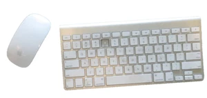 Apple A1314 Wireless Keyboard & Bluetooth Mouse A1296 Missing Number 4 Key - Picture 1 of 4