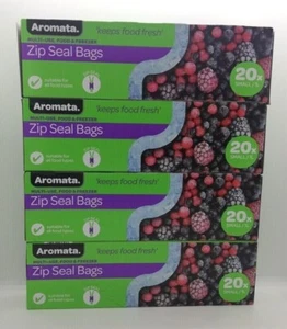 80 x 1 Litre Food Fridge & Freezer Bags With Zip Resealable Reusable Strong - Picture 1 of 1