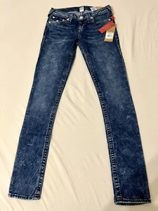 True Religion Jeans Skinny Leg Damen Größe 27 MIDNT Style 200736 neu mit Etikett - Bild 1 von 8