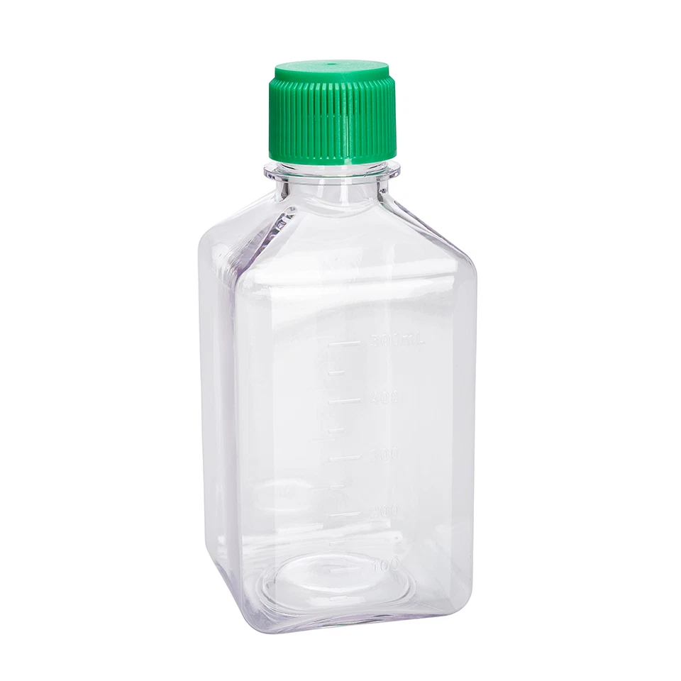 CELLTREAT 500mL Media Bottle, Square, PETG 24/Case, Sterile, #229788