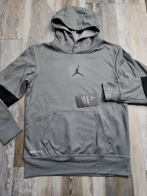 NEW Nike Air Jordan Therma Fit Boys YOUTH Medium 10-12 Yrs Fleece Hoodie $50 - Image 1 of 4
