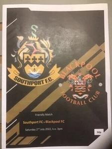 Southport v Blackpool programme 2.7.22. Friendly - Picture 1 of 2