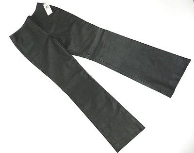 Anne Klein Black Leather Pants Hip Hugger Womens Size 6 New - Image 1 of 4