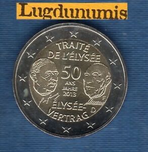 2 euro Commémo Allemagne 2013 Traité de L'Elysée F Stuttgart SUP SPL Germany