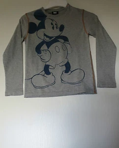 DOLCE & GABBANA JUNIOR T-SHIRT MANCHES LONGUES 7-8 ANS 100% COTON GRIS/BLEU - Picture 1 of 6