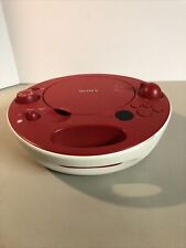 Sony ZS-E5 Portable CD Player AM/FM Radio Boombox RED Works No Antenna