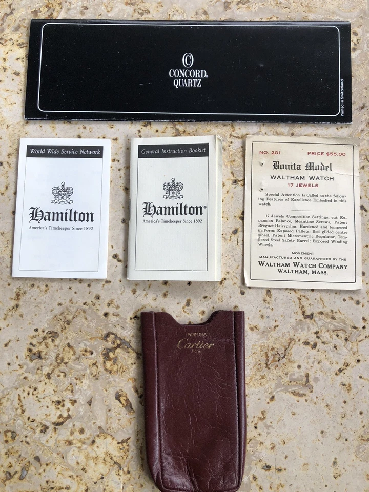 Vintage Concord Hamilton Waltham Horological Pamplets Manuals  for the Collector - Image 1 of 1
