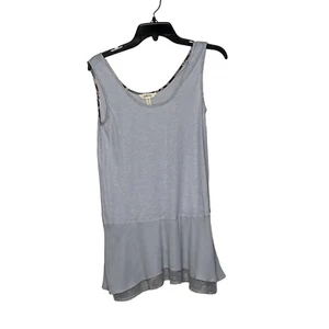 Matilda Jane Tank Top Size Small Gray Heather With Lace Bottom Cotton Womens - Picture 1 of 8