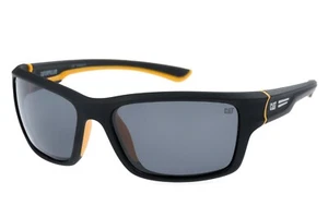 CAT Ridge Black Sunglasses, Rubberized Matte black frame, solid smoke grey lens - Picture 1 of 3