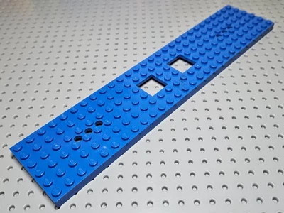 Lego Train Base 6x28, 2 Cutouts 2x2, 6 Holes [92339] Blue x1 - Image 1 of 3