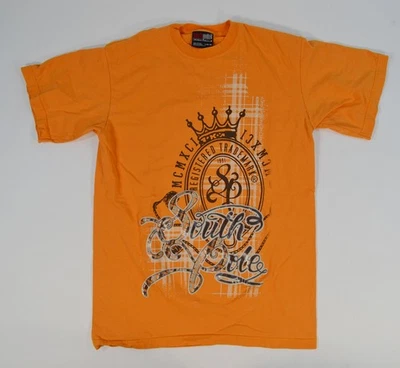 Camisa Y2K Polo Sur Corona Logotipo a Cuadros 100% Algodón Naranja Niños Niños 16-18 Grande Foto 1 de 4