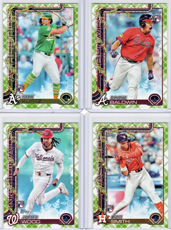 2025 Topps Holiday Green Plaid -You Pick- 1-200 **Buy More, Save More** - Image 1 of 1