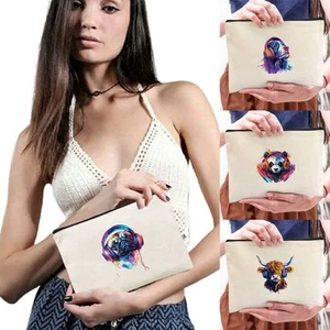 Bedruckte Kosmetiktasche Tasche Reise Kosmetik Organizer passt Frauen und Mädchen - Bild 1 von 18