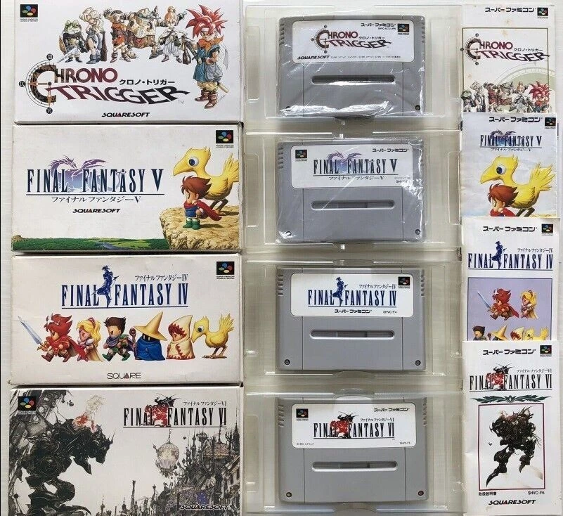 Nintendo Super Famicom Chrono Trigger Final Fantasy IV V VI Set Japan SFC... - Bild 1 von 1