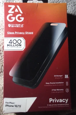 ZAGG Invisible Glass Privacy Shield "NIB" - Image 1 of 2