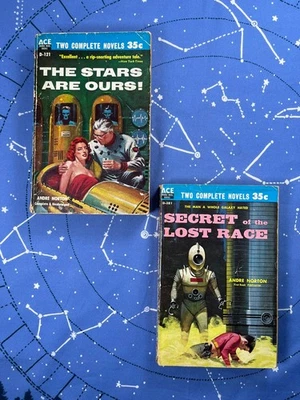 Pair of Vintage ACE Doubles- Andre Norton, Jerry Sohl, Sam Merwin Jr. 1954/59 Foto 1 de 4