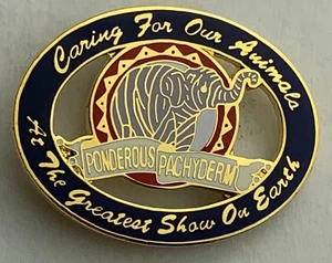 Vintage - Ringling Bros Circus RBB Ponderous Pachyderm Enamel Pin - B3 - Picture 1 of 2