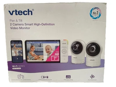 Monitor de bebé Vtech RM7766HD 7" Smart Wi-Fi acceso remoto 1080p con 2 cámaras Foto 1 de 2