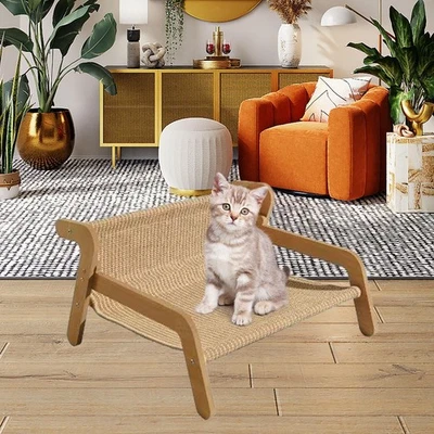 Cat Scratcher Bed Cat Hammock Rest and Furniture 2 in 1 Sturdy Indoor Scratching - Image 1 of 4