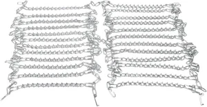 ATV/UTV 11-V Bar Snow Chains - O.S. For Use On 27" & 28" Tires - 1 Pair 11VO - Picture 1 of 3