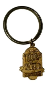 Vintage Minnesota Twins 1987 World Championship Pendant/Key Chain Gold Tone - Picture 1 of 6