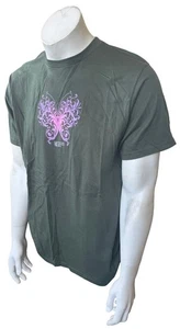 Anvil Endometriosis Foundation Of America schmetterlingsgrünes Herrenhemd Größe Large - Bild 1 von 3