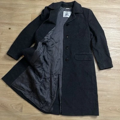 TRINCHERA VINTAGE BURBERRY CASHEMERE LANA VIRGEN MUJER NEGRA TALLA S M Foto 1 de 4