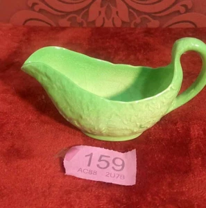 Crown Devon Fieldings 1950s art deco small green mint gravy boat - Picture 1 of 4