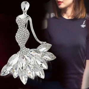 Exquisito broche de sirena con estrás joyería para mujer elegante broches de lujo - Imagen 1 de 36