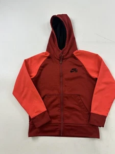 Nike SB Hoodie Sweatshirt Youth Boys Small 8-10 Years Full Zip Red Skateboarding - Picture 1 of 10
