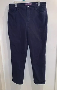 Gloria Vanderbilt Women's Amanda Soft Stretch Denim Jeans – BLACK (Size 14) Used - Picture 1 of 12