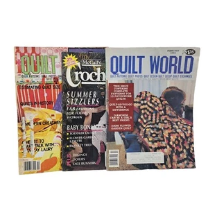 Quilt World October 1979, February 1983, and McCall's Crochet June 1995 - Picture 1 of 10