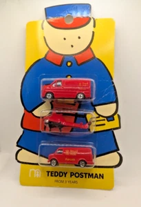 Juego de juguetes diecast vintage de cartero de peluche Royal Mail de los años 80 como nuevo en tarjeta raro collar - Imagen 1 de 5